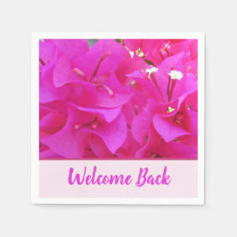 Welkom terug leraren Roze Vloerpartij School Servet