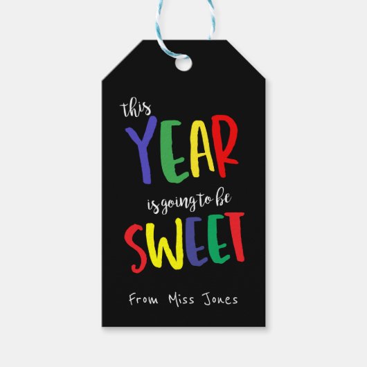 Welkom terug naar de Labels van de School, eerste  Cadeaulabel (Voorkant)