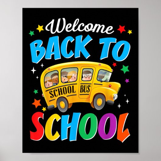 Welkom terug naar de schoolbuschauffeur eerste sch poster (Voorkant)