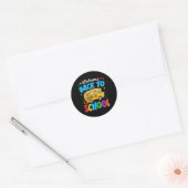 Welkom terug naar de schoolbuschauffeur eerste sch ronde sticker (Envelop)