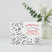 Welkom terug naar het Briefkaart van de School (Staand voorkant)