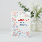 Welkom terug naar het Briefkaart van de School (Staand voorkant)