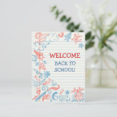 Welkom terug naar het Briefkaart van de School (Staand voorkant)