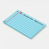 Welkom terug naar het bureau van de leerkracht post-it® notes (Schuin)