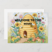 Welkom Terug naar het Hive Briefkaart voor School (Voorkant / Achterkant)