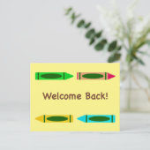 Welkom terug naar het vak Aangepaste kleuren schoo Briefkaart (Staand voorkant)