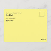 Welkom terug naar het vak Aangepaste kleuren schoo Briefkaart (Achterkant)