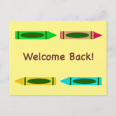 Welkom terug naar het vak Aangepaste kleuren schoo Briefkaart (Voorkant)