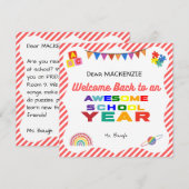 Welkom terug naar Kaart school (Voorkant / Achterkant)