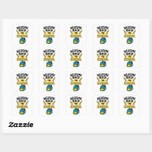 Welkom terug naar leuk schoolrugzak potlood vierkante sticker (Vel)