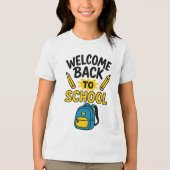 Welkom terug naar leuk zak school potlood Tri-Blend shirt (Voorkant)