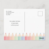 Welkom terug naar Pre-School Ansichtkaart Sjabloon Briefkaart (Achterkant)