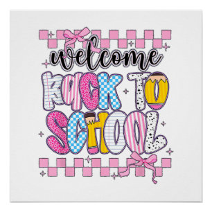 Welkom terug naar school 2026 Eerste dag Leraren S Perfect Poster