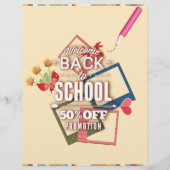 Welkom terug naar school 50% korting 2 flyer (Voorkant)