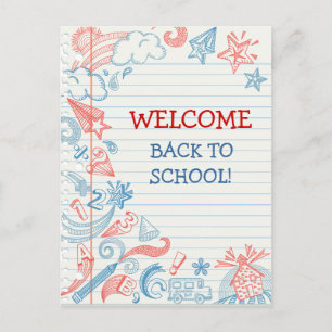 Welkom terug naar school ansichtkaart briefkaart