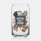 Welkom terug naar school blikvorm glas (Voorkant)