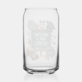 Welkom terug naar school blikvorm glas (Achterkant)