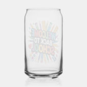 Welkom terug naar school blikvorm glas (Achterkant)