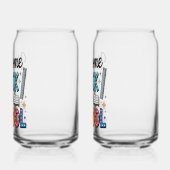 Welkom terug naar school blikvorm glas (Links)