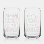 Welkom terug naar school blikvorm glas (Achterkant)