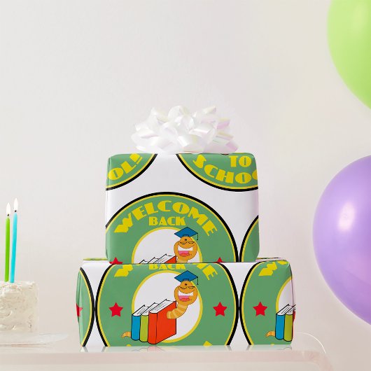 Welkom terug naar school Boekenwurm Cadeaupapier
