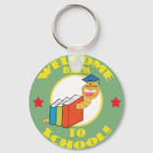 Welkom terug naar school Boekenwurm Sleutelhanger (Achterkant)
