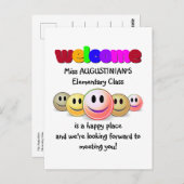 Welkom terug naar SCHOOL Briefkaart (Voorkant / Achterkant)