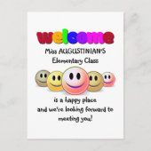 Welkom terug naar SCHOOL Briefkaart (Voorkant)