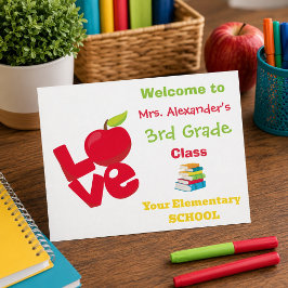 Welkom terug naar school briefkaart