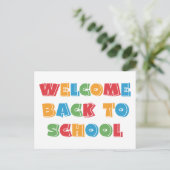 Welkom terug naar school briefkaart (Staand voorkant)