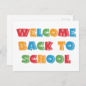 Welkom terug naar school briefkaart (Voorkant / Achterkant)