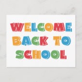 Welkom terug naar school briefkaart (Voorkant)