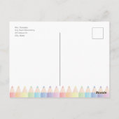 Welkom Terug naar School Briefkaart Sjabloon (Achterkant)