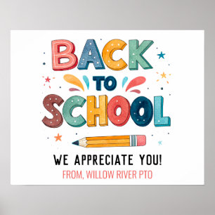 Welkom Terug naar school – Bright & Fun Classroom Poster
