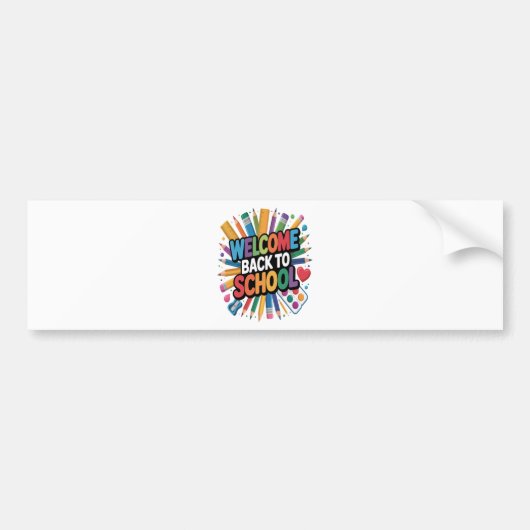 Welkom terug naar school bumpersticker (Voorkant)
