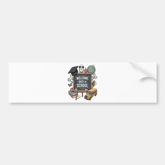 Welkom terug naar school bumpersticker (Voorkant)