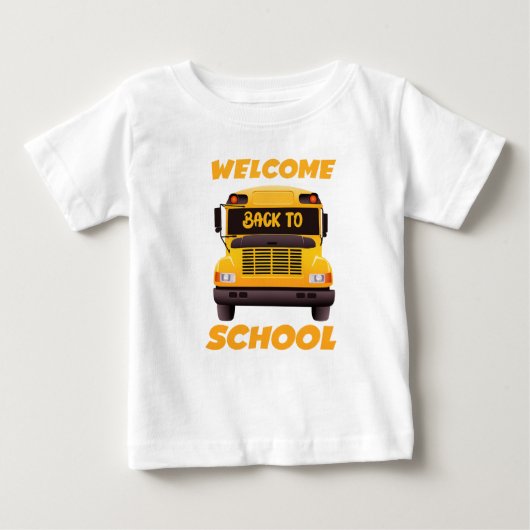 Welkom terug naar school bus T-shirt (Voorkant)