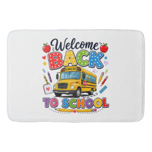Welkom terug naar school Buschauffeur Eerste Dag Badmat