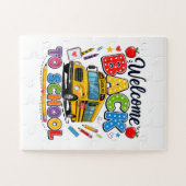 Welkom terug naar school Buschauffeur Eerste Dag Legpuzzel (Horizontaal)