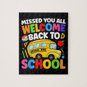 Welkom terug naar school Buschauffeur Eerste Dag Legpuzzel
