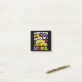 Welkom terug naar school Buschauffeur Eerste Dag Post-it® Notes (Op bureau)