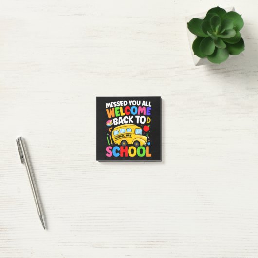Welkom terug naar school Buschauffeur Eerste Dag Post-it® Notes (Kantoor)