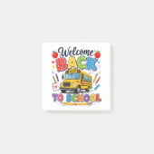 Welkom terug naar school Buschauffeur Eerste Dag Post-it® Notes (Voorkant)