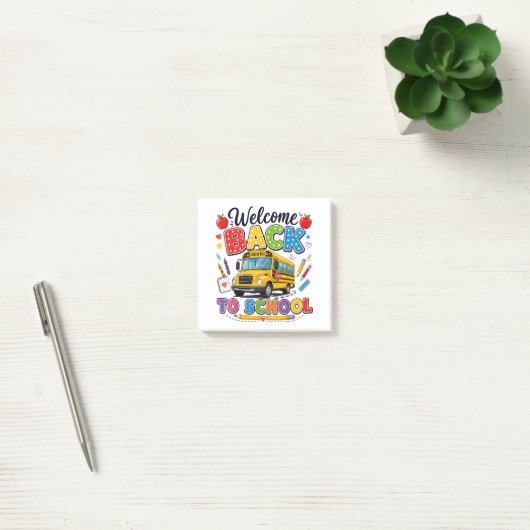 Welkom terug naar school Buschauffeur Eerste Dag Post-it® Notes (Kantoor)