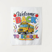 Welkom terug naar school Buschauffeur Eerste Dag Wandkleed (Voorkant)