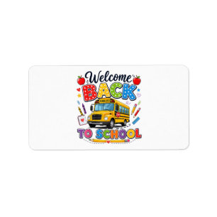 Welkom terug naar school Buschauffeur T-shirts Eer Etiket