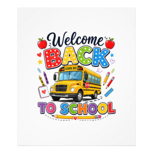 Welkom terug naar school Buschauffeur T-shirts Eer Foto Afdruk