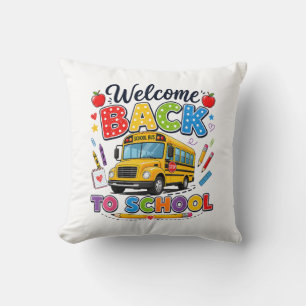 Welkom terug naar school Buschauffeur T-shirts Eer Kussen