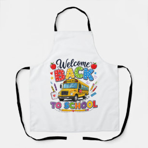Welkom terug naar school Buschauffeur T-shirts Eer Schort