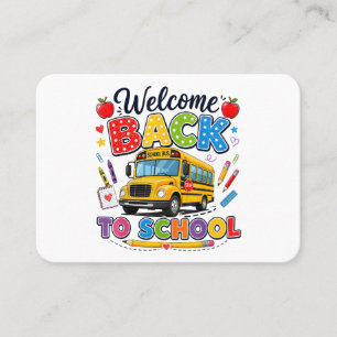 Welkom terug naar school Buschauffeur T-shirts Eer Visitekaartje